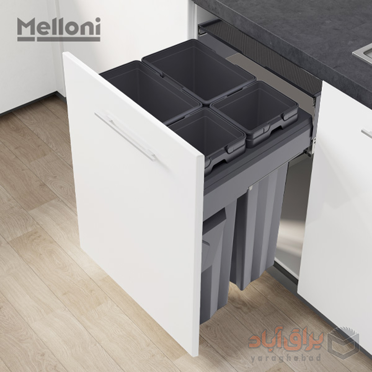 سطل-آشغال-تو-کابینتی-چهارمخزن-ریلی-ملونی-مدل-9022