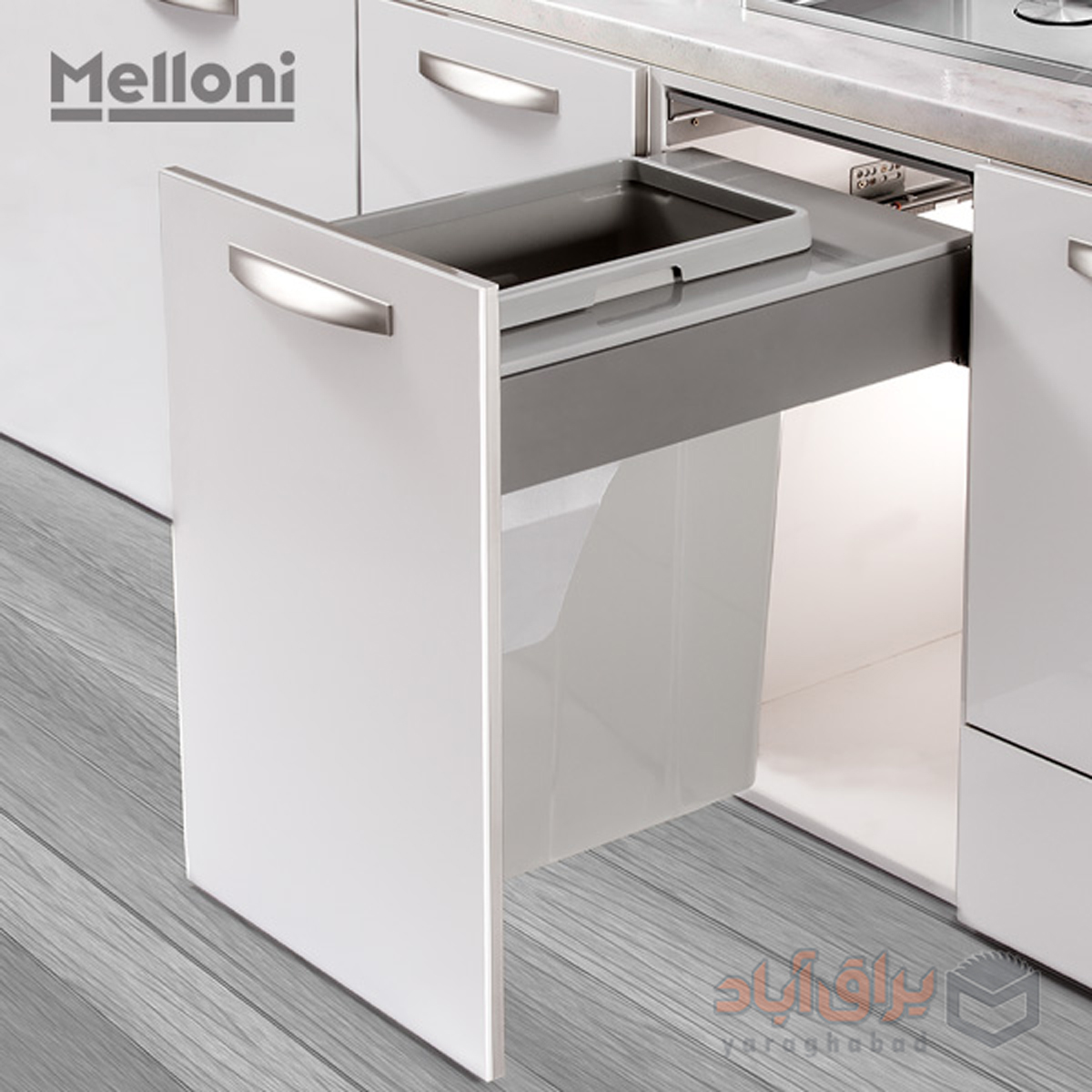 سطل-زباله-داخل-کابینت-تک-قلو-آرام-بند-ملونی-مدل-9005
