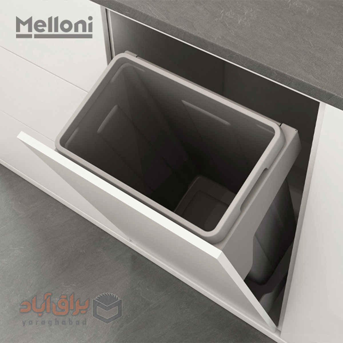 سطل-زباله-کابینتی-داشبوردی-آرام-بند-ملونی-مدل-9030