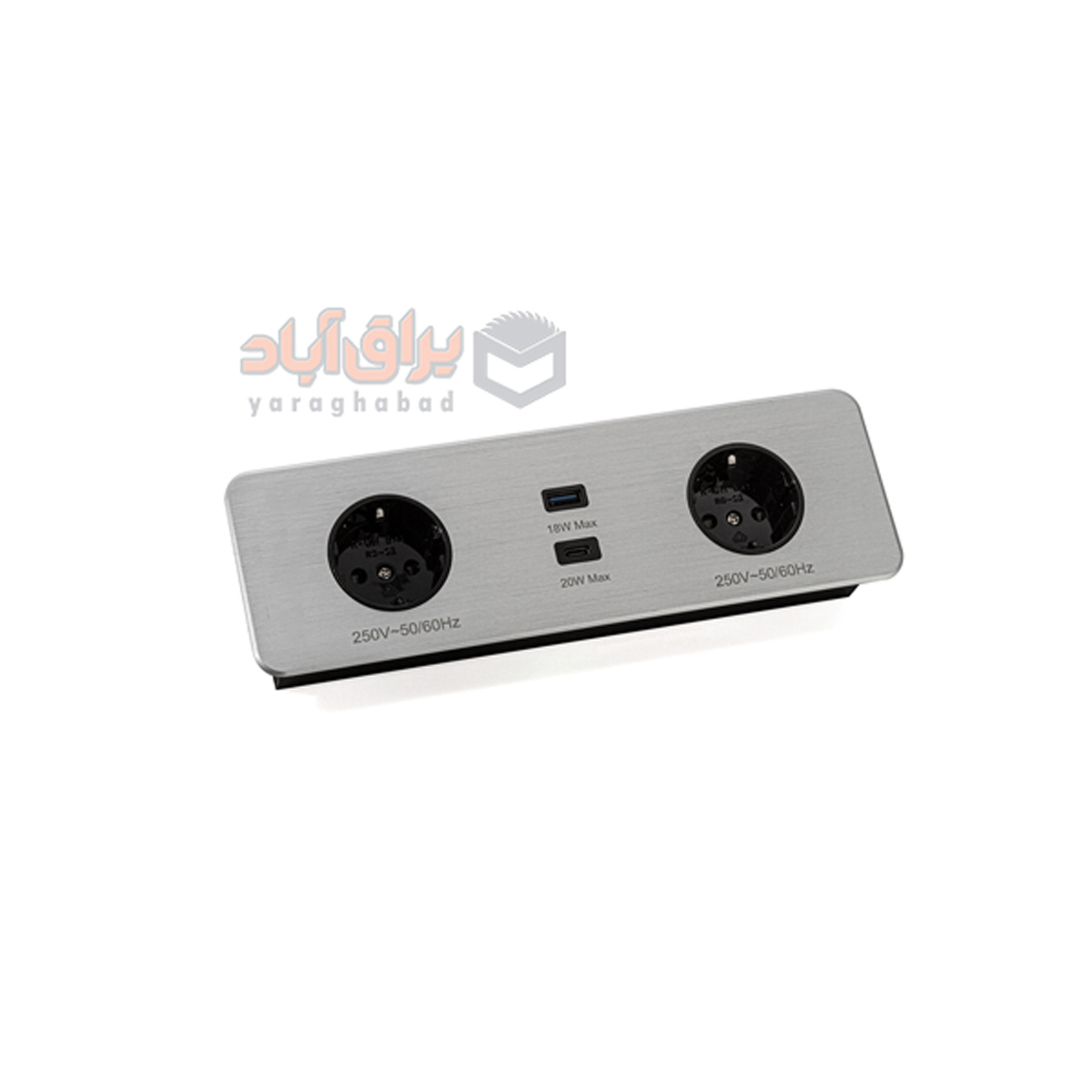 پریز-توکار-استیل-ملونی-10056---Melloni