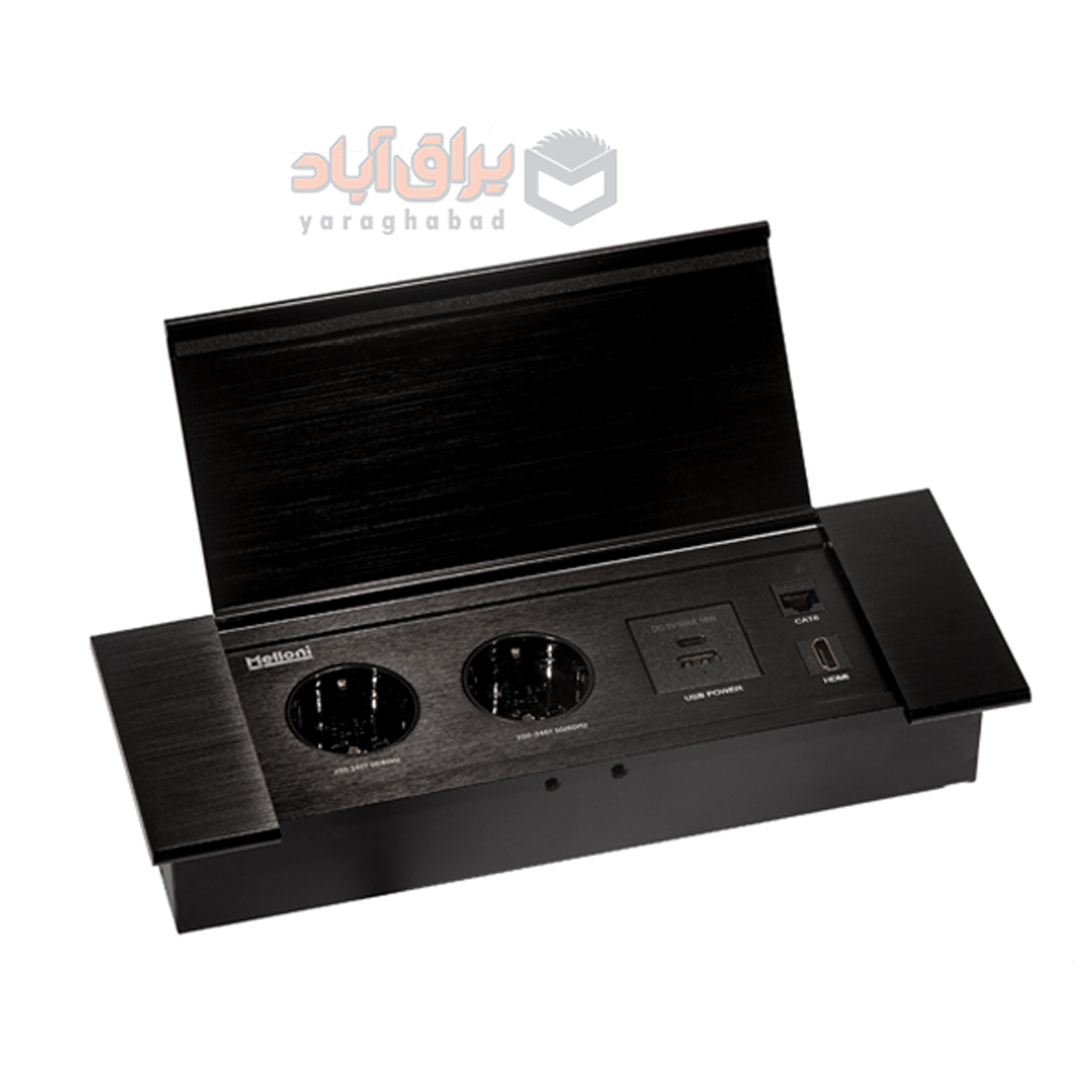 پریز-توکار-مستطیل-مشکی-ملونی-مدل-10108