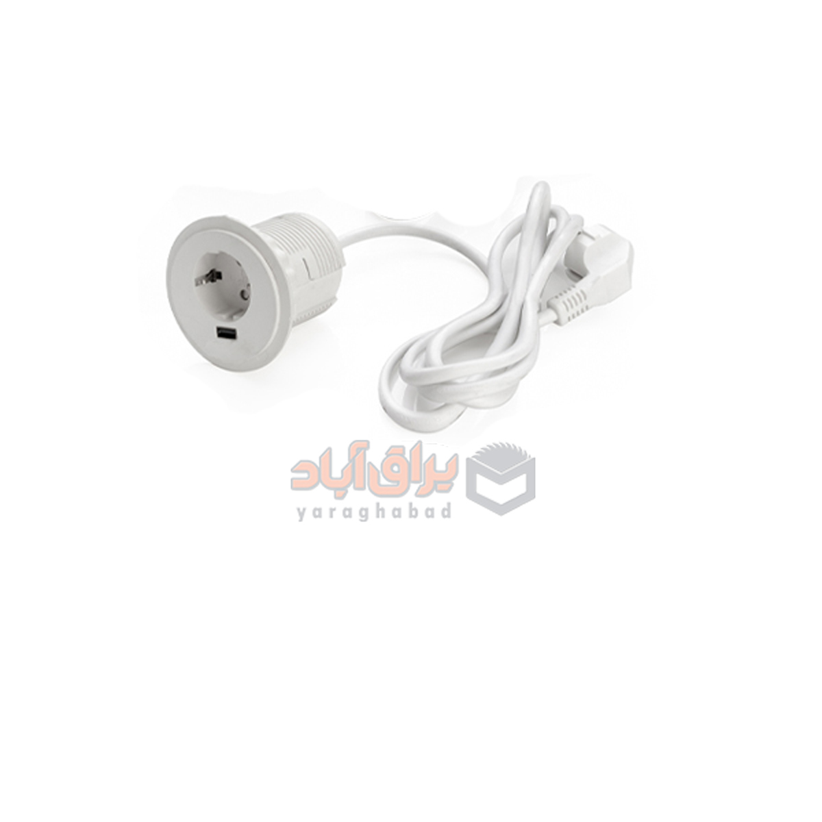 پریز-توکار-گرد-سفید-سیمپل-10034