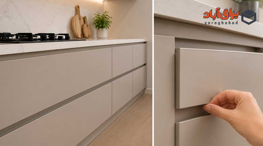 مزایا و معایب دستگیره مخفی کابینت و کمد دیواری